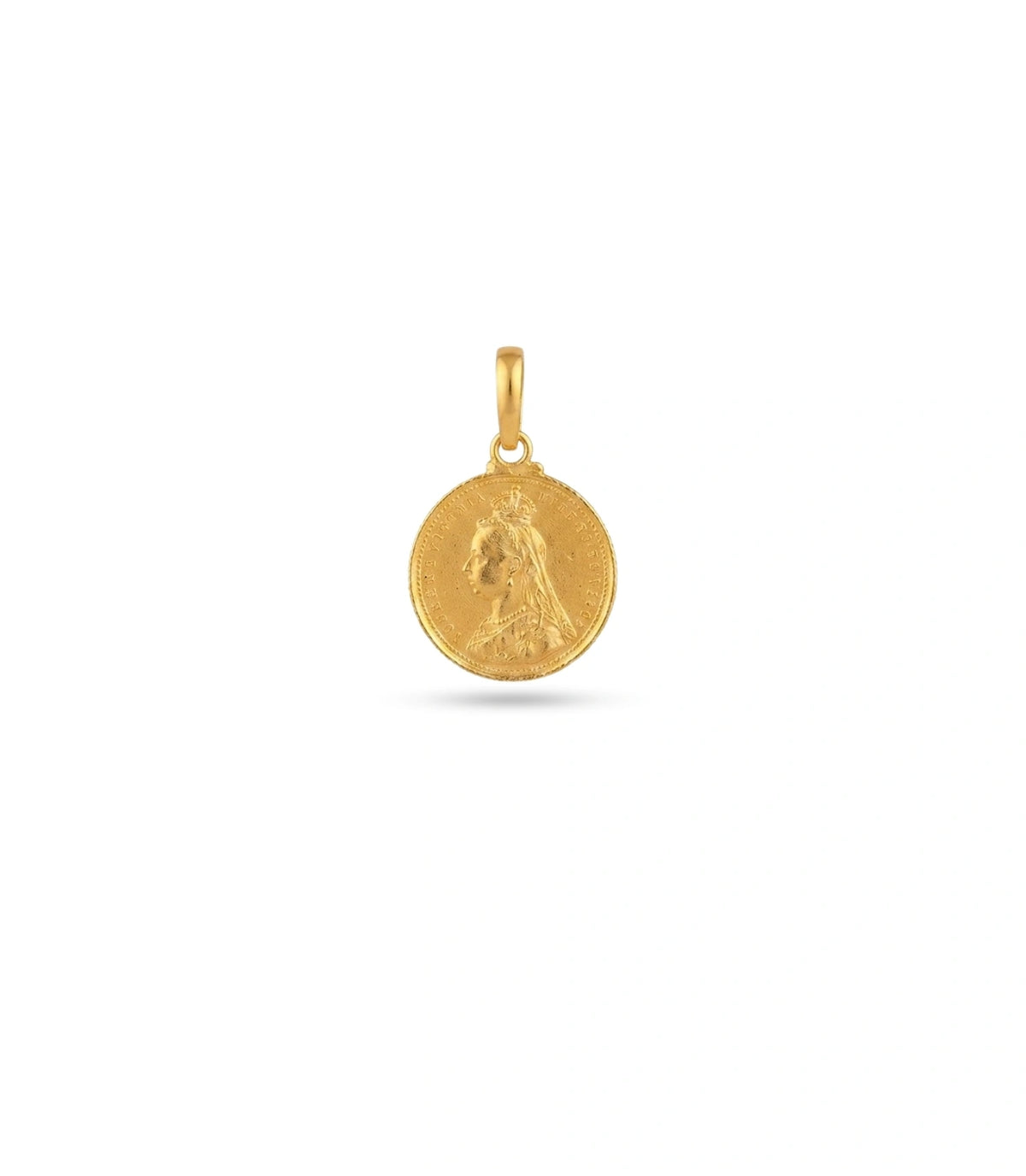 Gold Plated Coin Motif Pendant