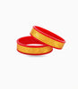 Gold Plated Wide Pola Bangle Set