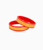 Gold Plated Wide Wedding Pola Bangle Set