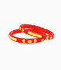 Gold Plated Heart Charm Pola Bangle Set