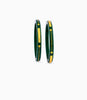Gold Plated Laminated Shiny Green Pola Bangle Set