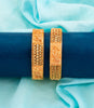 Gold Plated Medium Width Bangle Set