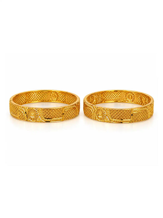 Gold Plated Vintage Bangle Set