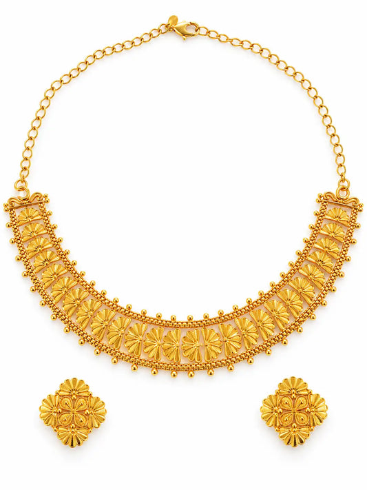 Gold Plated Festive Leaf Choker