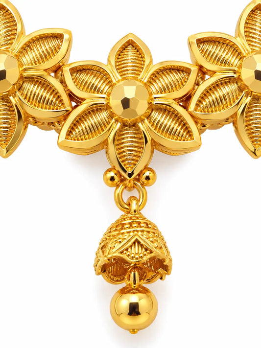 Gold Plated Festive Delicate Floral Choker