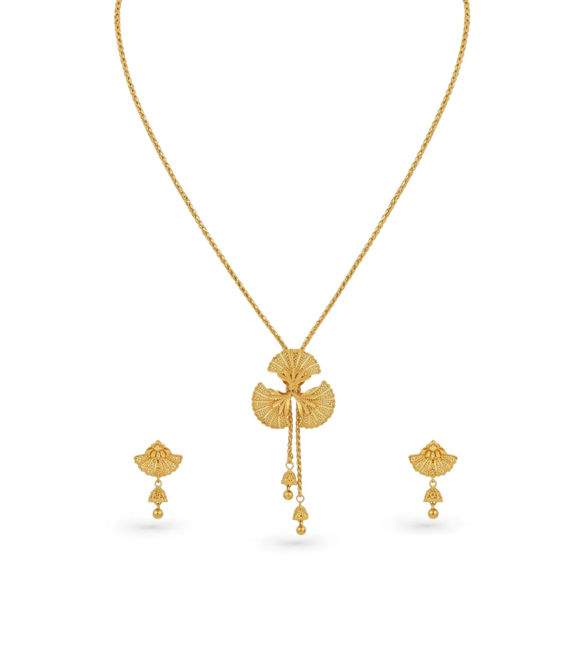Gold Plated Feminine Lariat Necklace