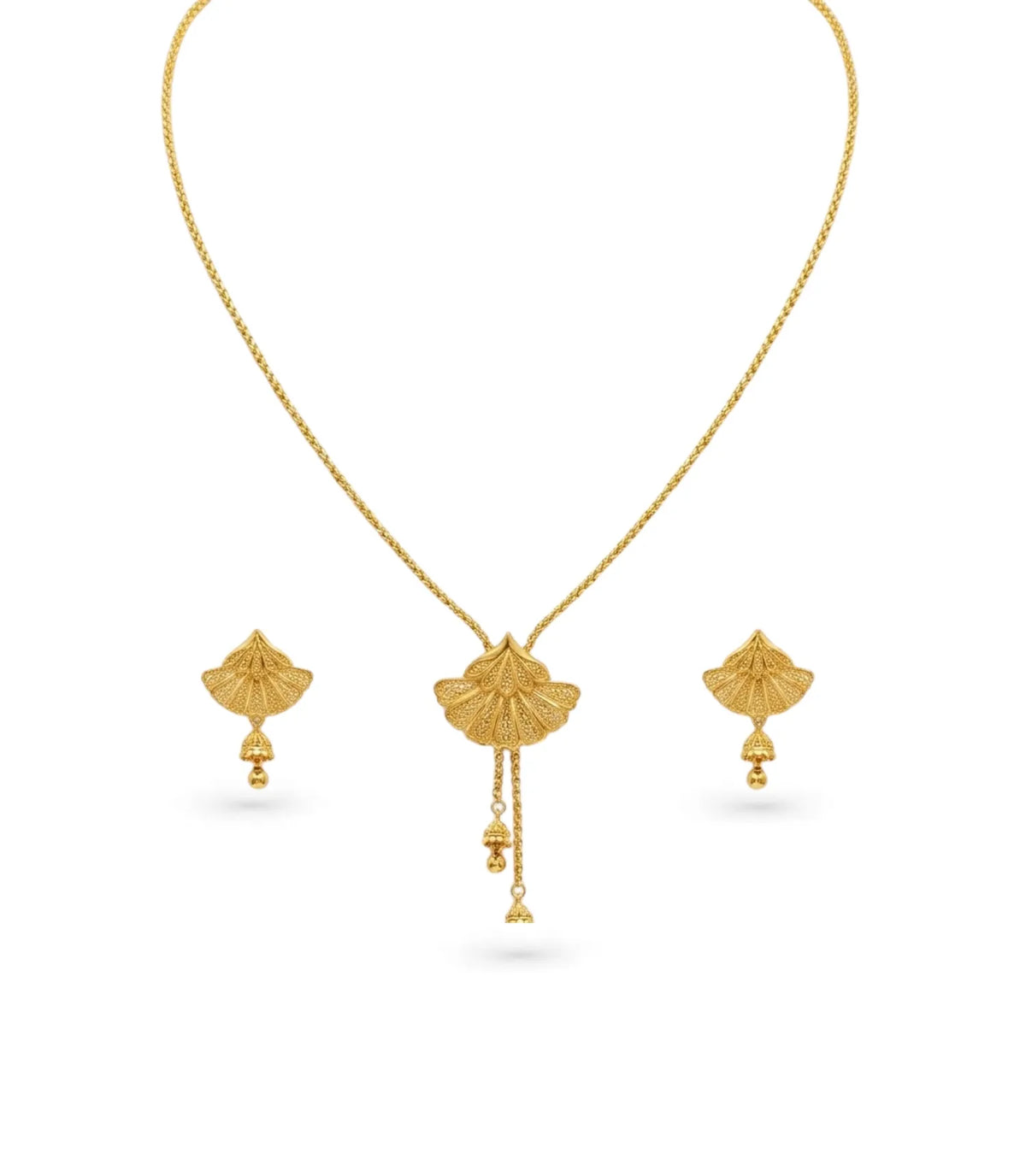 Gold Plated Subtle Lariat Necklace