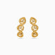 Gold Plated Wave-Inspired Motif Hoop Earrings