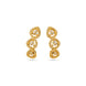 Gold Plated Wave-Inspired Motif Hoop Earrings