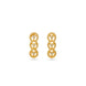 Gold Plated Three-Ring Hoop Earrings