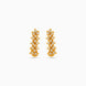 Gold Plated Zigzag Cluster Hoop Earrings