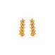 Gold Plated Zigzag Cluster Hoop Earrings