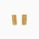 Gold Plated Criss-Cross Lattice Hoop Earrings