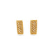 Gold Plated Criss-Cross Lattice Hoop Earrings