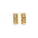 Gold Plated Studded Border Hoop Earrings