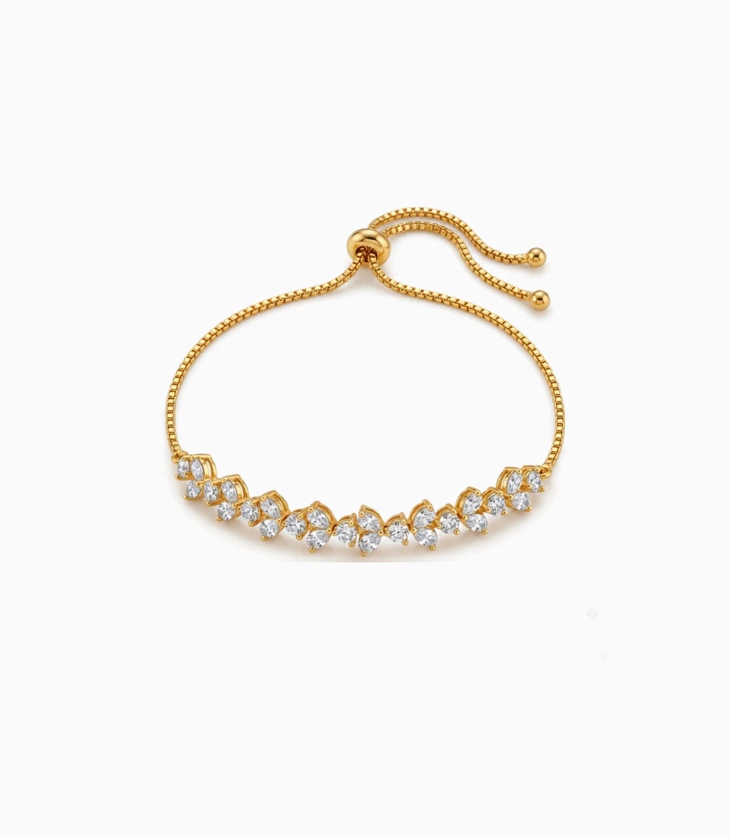 Gold Plated Geometric Bolo Bracelet