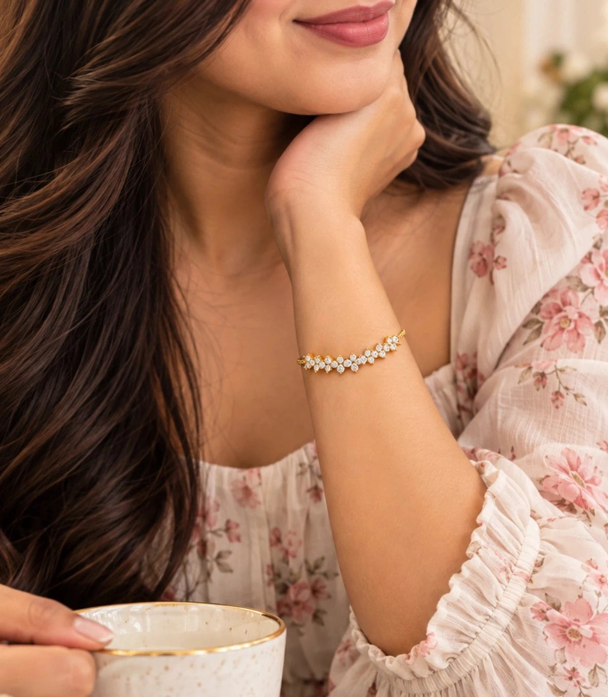 Gold Plated Geometric Bolo Bracelet