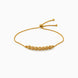 Gold Plated Floral Cluster Bolo Bracelet