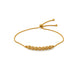 Gold Plated Floral Cluster Bolo Bracelet