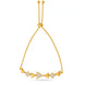 Gold Plated Geometric Glossy Bolo Bracelet