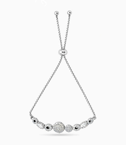 Rhodium Plated Majestic Bolo Bracelet
