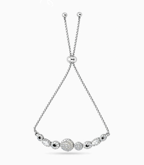 Rhodium Plated Majestic Bolo Bracelet
