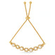 Gold Plated Pearl Delicate Bolo Bracelet