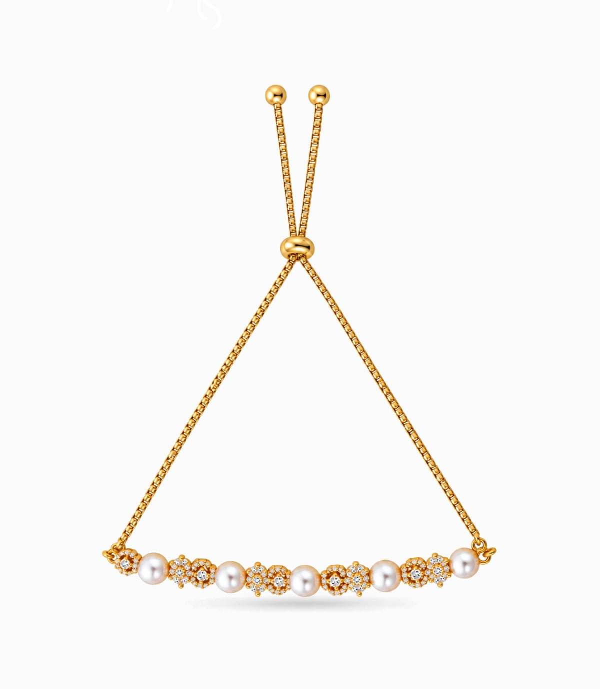 Gold Plated Pearl Royal Bolo Bracelet