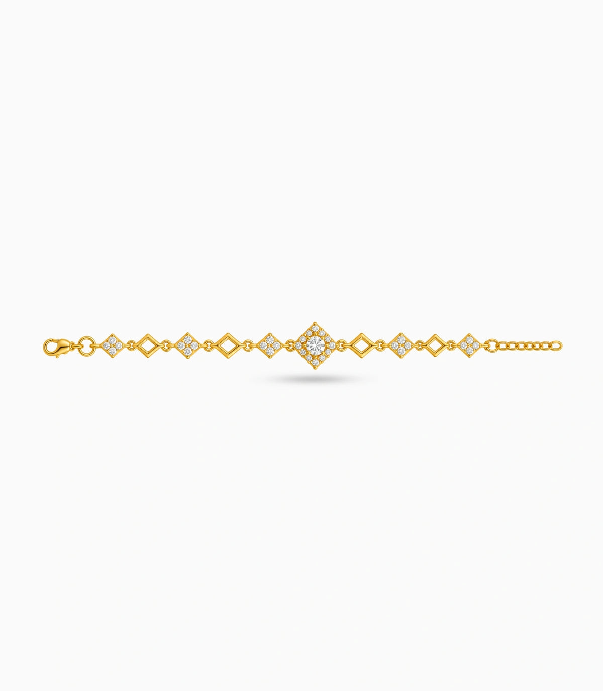Gold Plated Sparkling Chain Bracelet