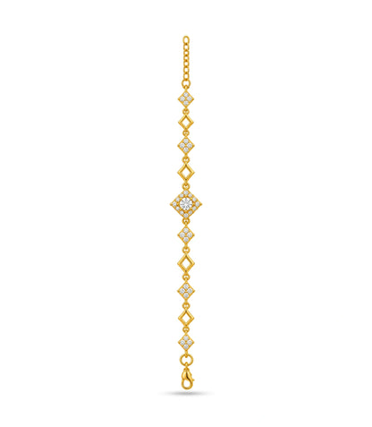 Gold Plated Sparkling Chain Bracelet