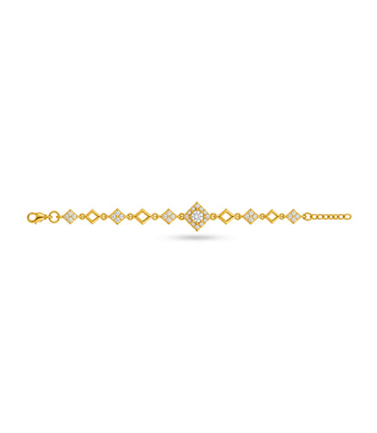 Gold Plated Sparkling Chain Bracelet
