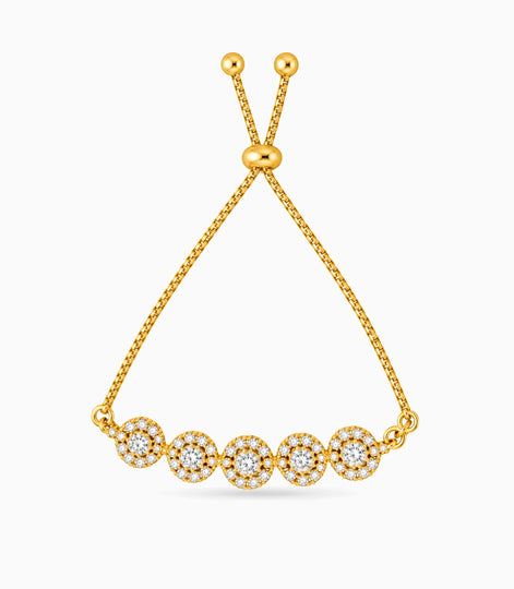 Gold Plated Dazzling Bolo Bracelet