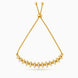 Gold Plated Brilliant Bolo Bracelet