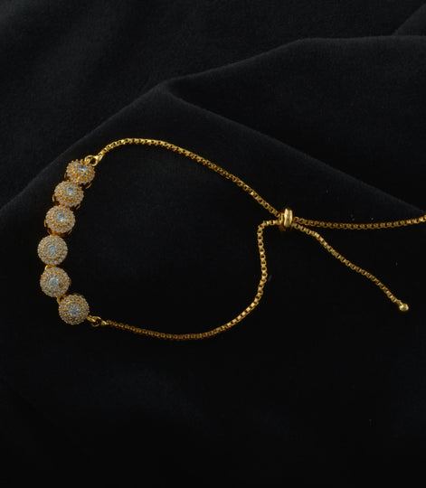 Gold Plated Shimmering Bolo Bracelet
