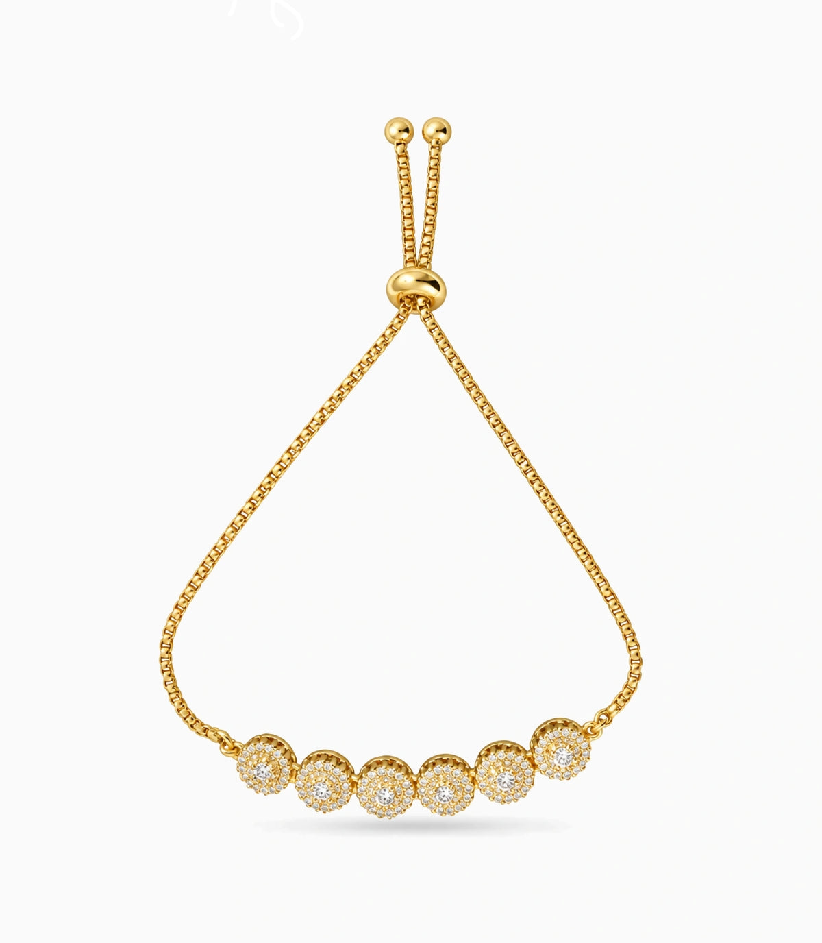Gold Plated Shimmering Bolo Bracelet