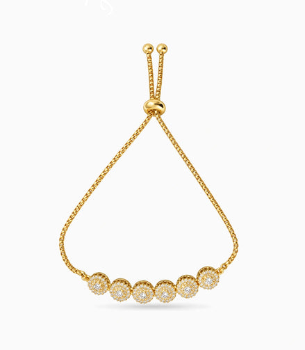 Gold Plated Shimmering Bolo Bracelet