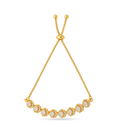 Gold Plated Glittering Bolo Bracelet