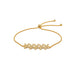 Gold Plated Floral Bolo Bracelet