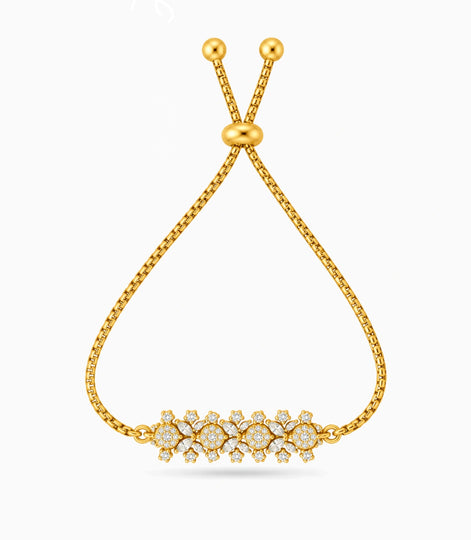 Gold Plated Brilliance Bolo Bracelet