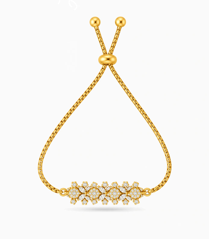 Gold Plated Brilliance Bolo Bracelet