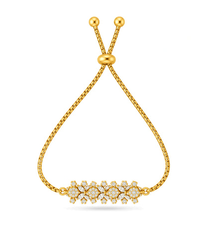 Gold Plated Brilliance Bolo Bracelet