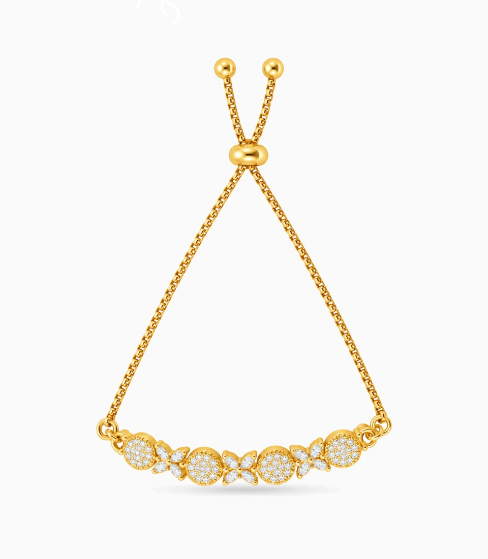 Gold Plated Blooming Bolo Bracelet