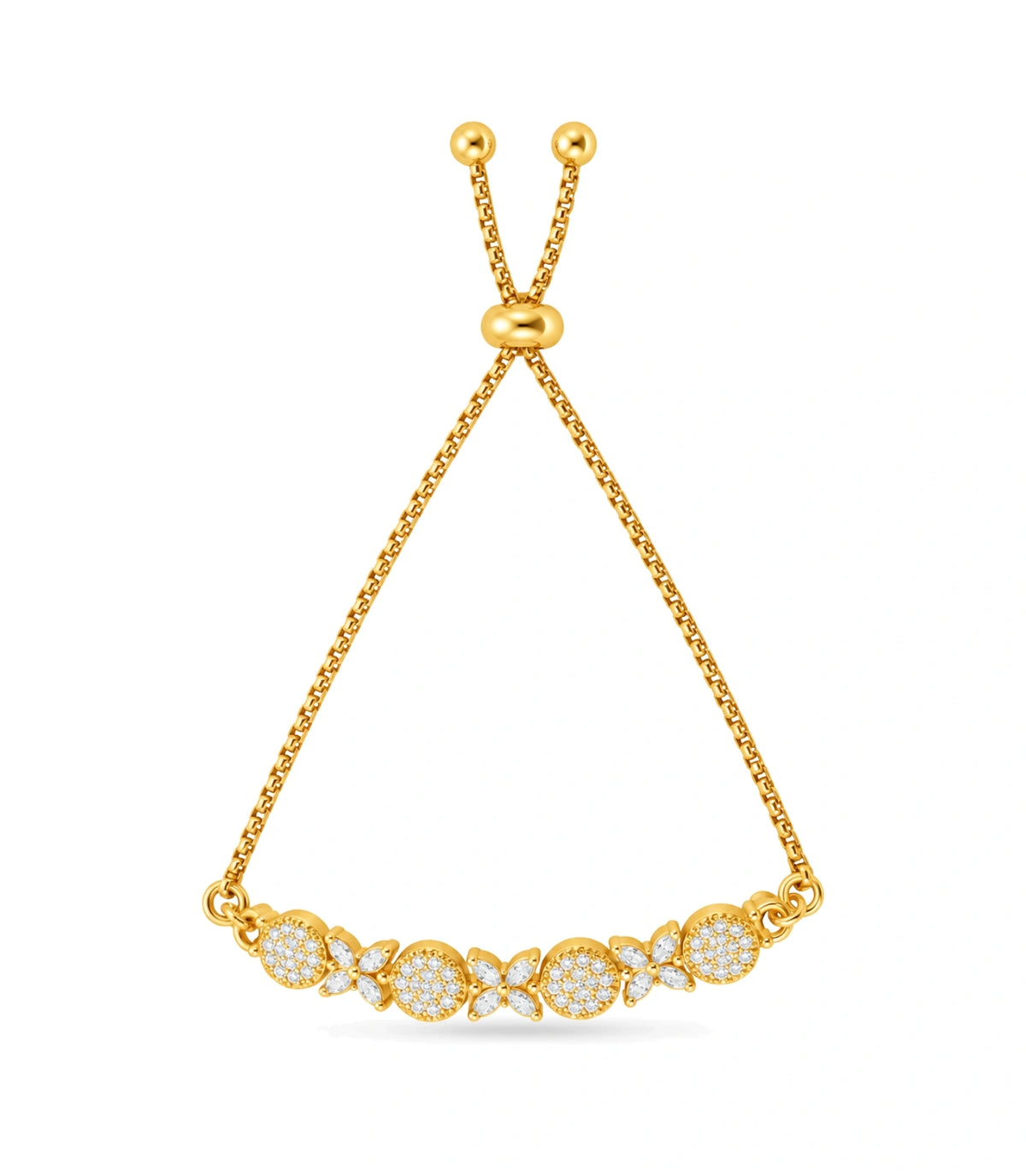 Gold Plated Blooming Bolo Bracelet