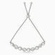 Rhodium Plated Pearl Lustrous Bolo Bracelet
