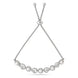Rhodium Plated Pearl Lustrous Bolo Bracelet