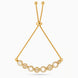 Gold Plated Pearl Glimmer Bolo Bracelet