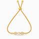 Gold Plated Pearl Charming Bolo Bracelet