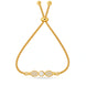 Gold Plated Pearl Charming Bolo Bracelet