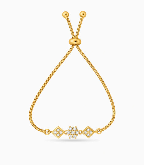 Gold Plated Delicate Bolo Bracelet