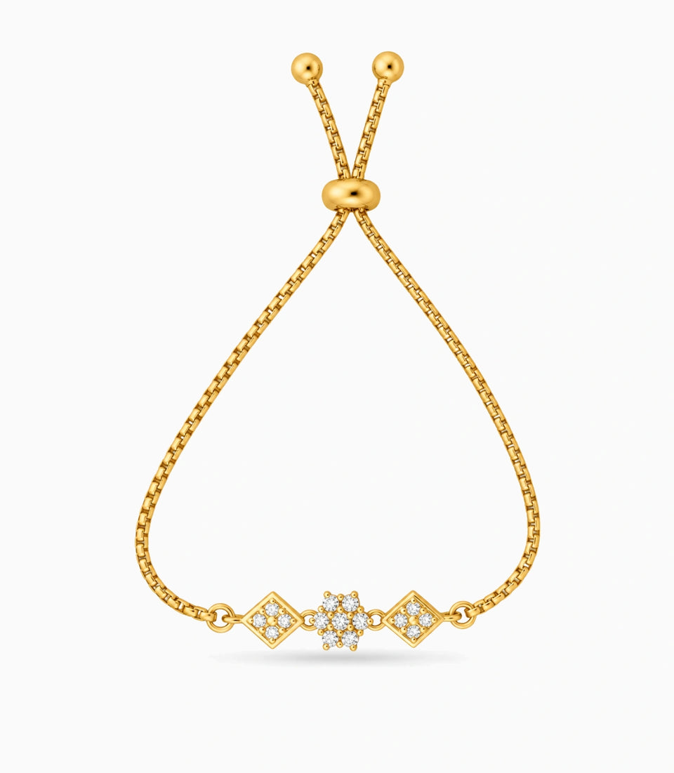 Gold Plated Delicate Bolo Bracelet